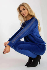 Relevance Velour blouse and long pants set  Adomoo